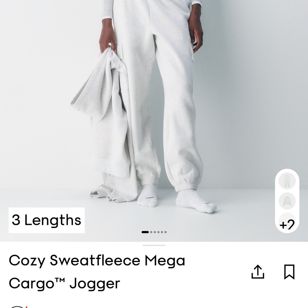 Aritzia Men's Light Blue Cargo Joggers.